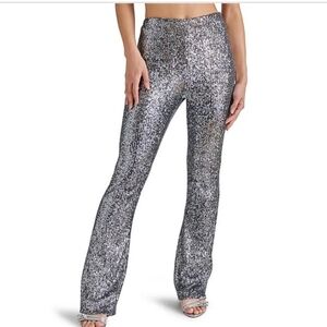 Steve Madden Stretch Flared Sequined Pants